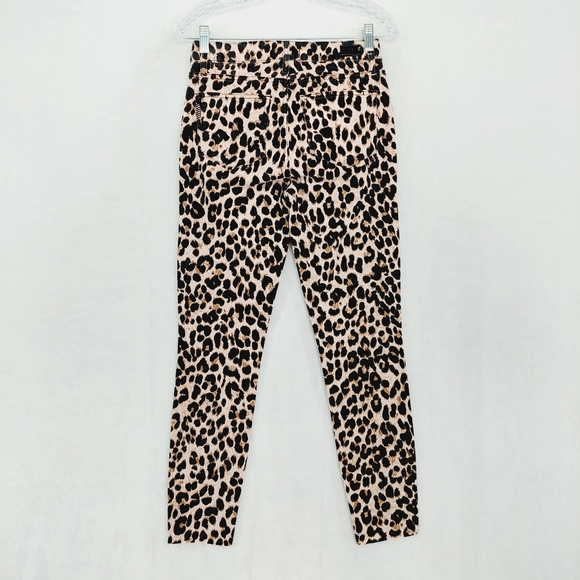 PAIGE Hoxton Ankle Leopard Print Pants Skinny Jeans size 26 (fits like a 24/25)! - Picture 5 of 9
